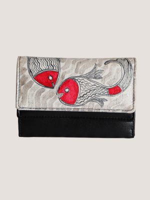 The Red-Grey Madhubani Fishes